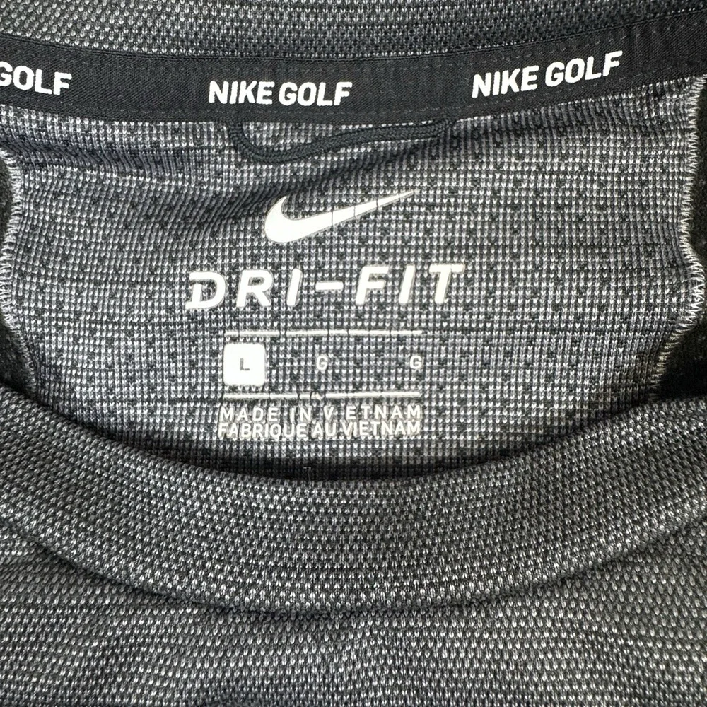 Nike Golf Dri-Fit‎ Men's Sz L Gray Long Sleeve Crew Neck Pullover 932316- 036